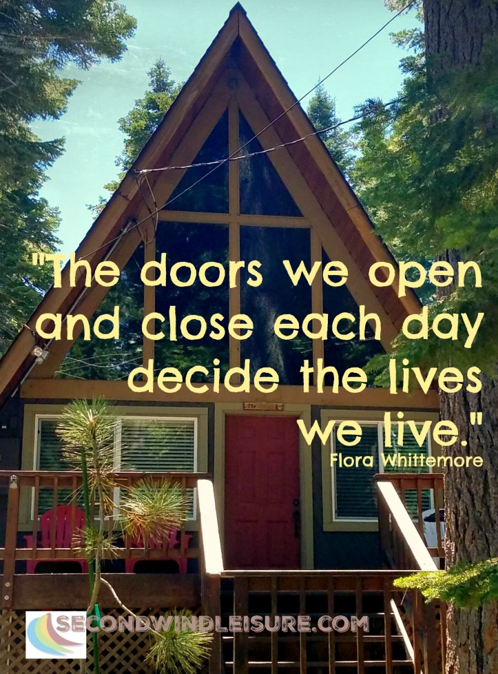 The doors we open and close each day decide the lives we live.