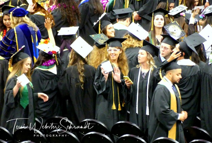 Students graduating from Sacramento State University