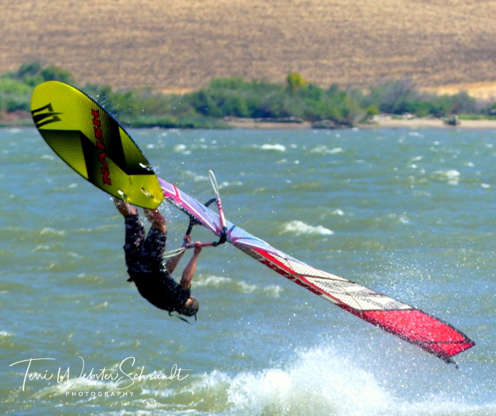 windsurfer getting air