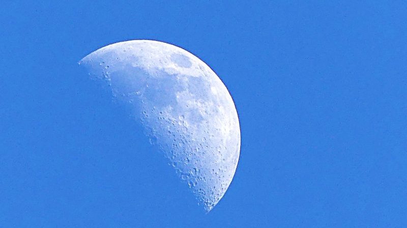 Blue Sky Half Moon